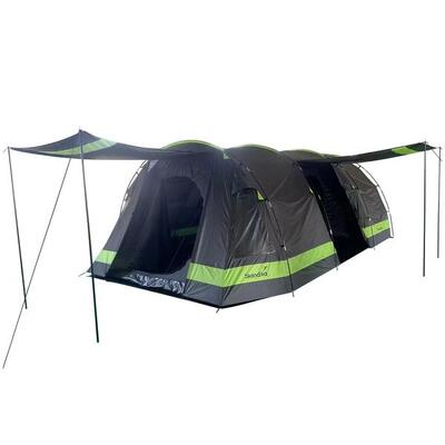 Tweedehands - tunneltent kambo 8 - 8 pers - 3 ingangen - 2 slaapcabines