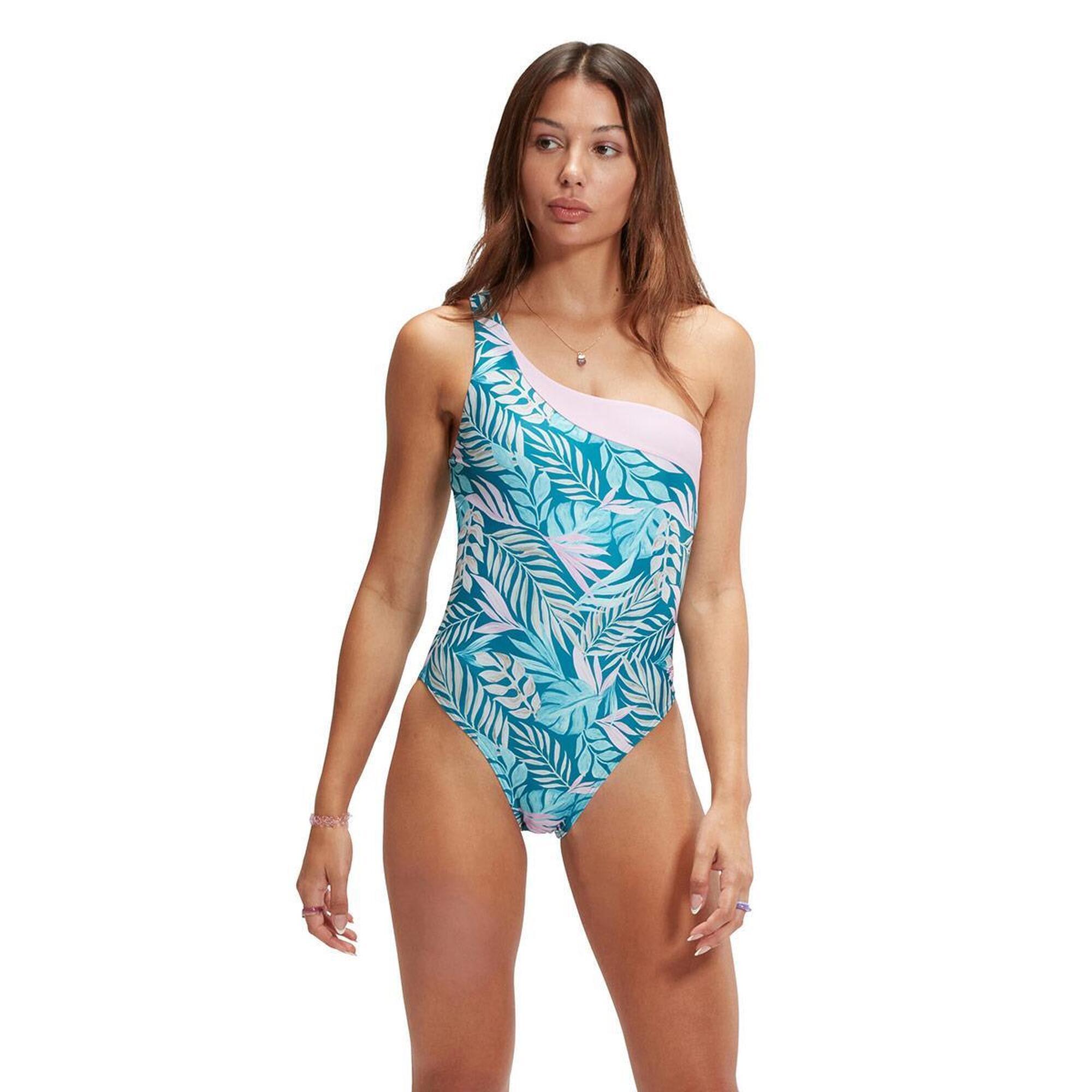 Asymetryczny Kostium Kąpielowy Speedo – Niebieski/Różowy – Rozmiar 38