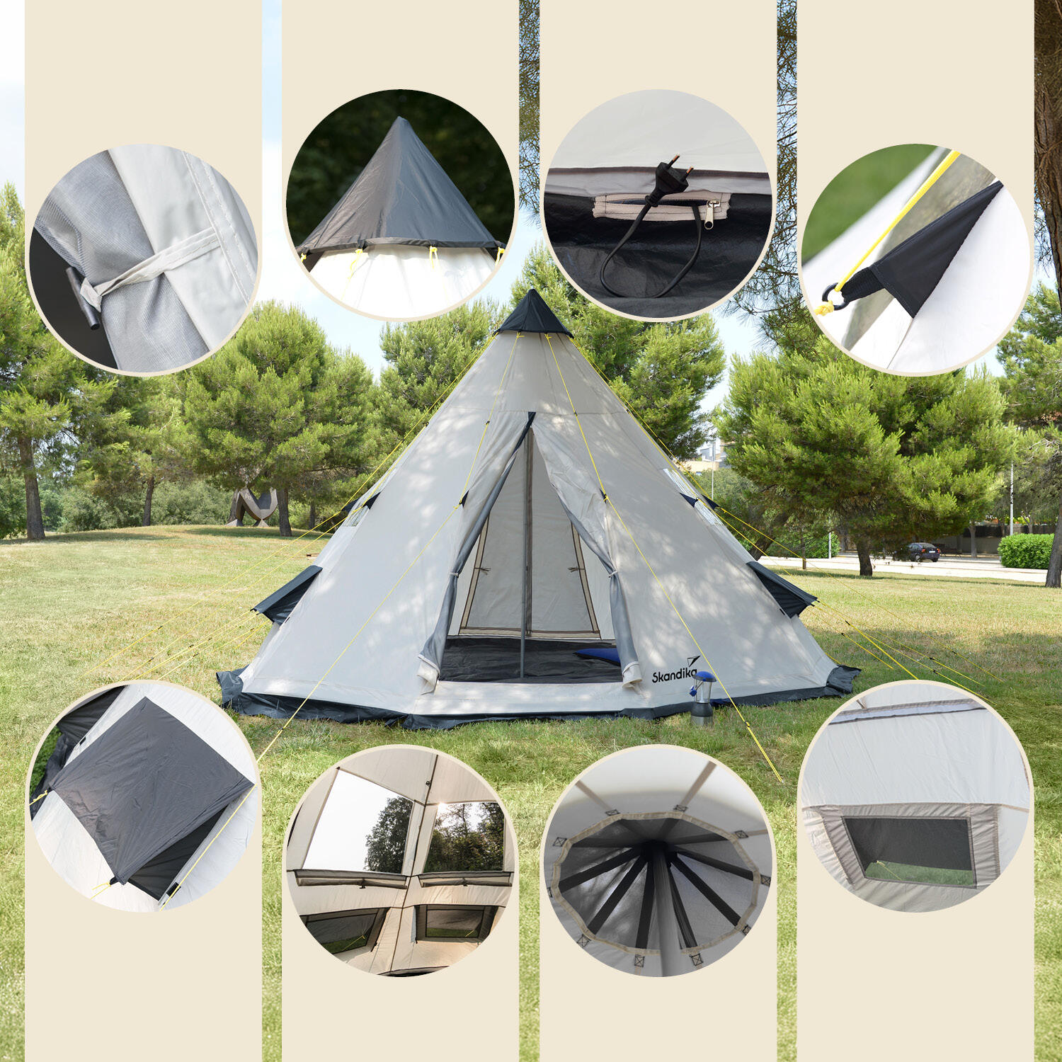 Second hand - Tenda da campeggio Indiana -Tipi Goathi 365 Protect 5/7
