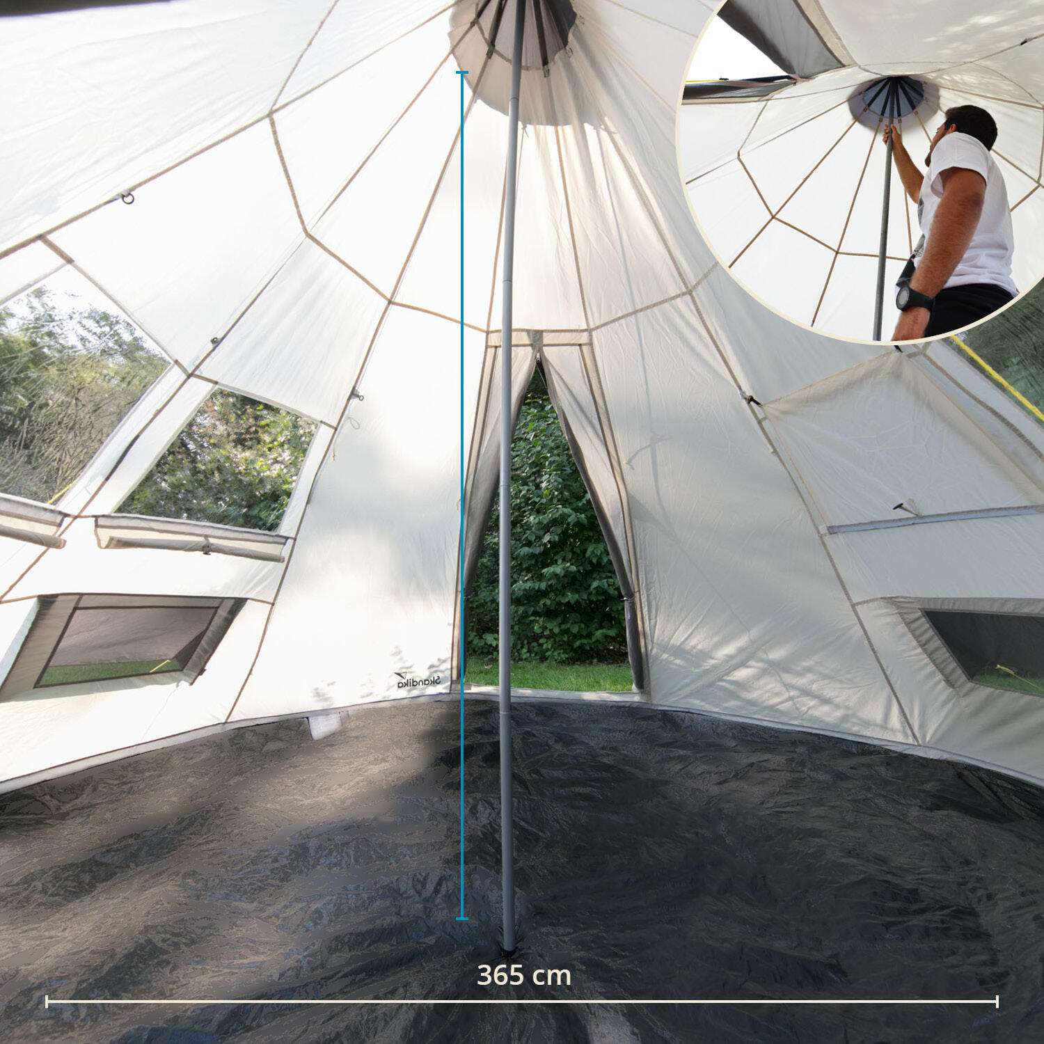 Second hand - Tenda da campeggio Indiana -Tipi Goathi 365 Protect 3/7
