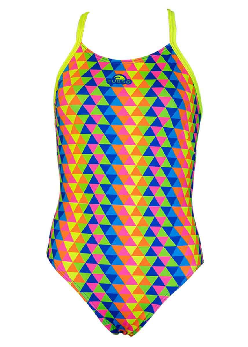 Maiô Turbo Girl's Tridimension Pro-Racer - Multicolorido - 30 3/5