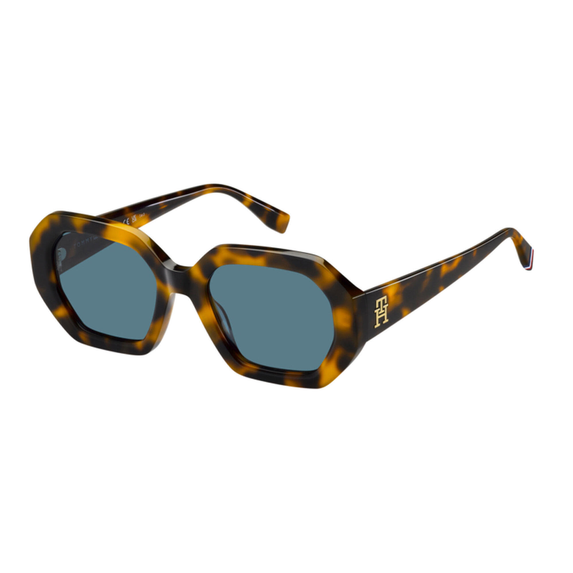 Tommy Hilfiger - Lunettes De Soleil Tommy Hilfiger Th 2155/s Femme Taille 52/20/140 - Lunettes De Soleil - Bleu|marron|multicolore - No Size - Decathlon