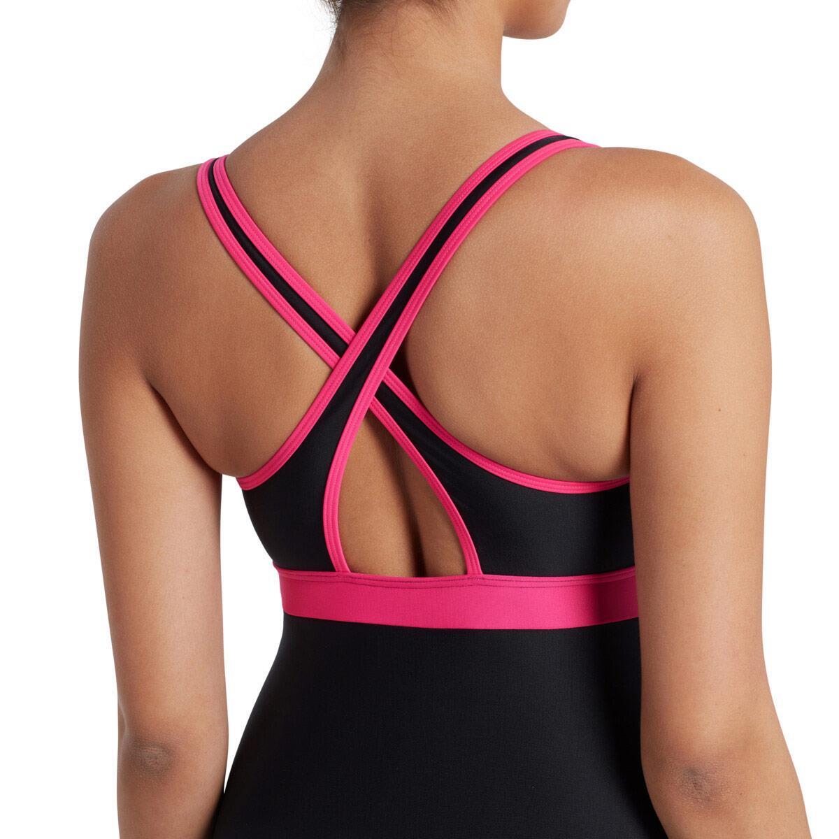 Costume da bagno Zoggs Dakota Crossback - Nero / Magenta - Taglia 32 5/6