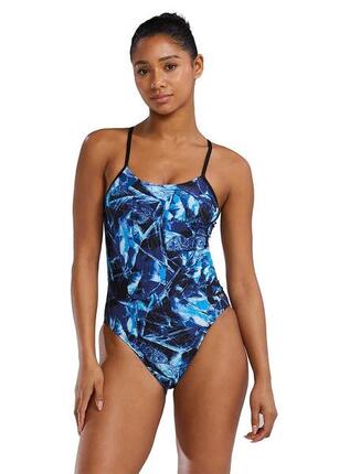 Traje de baño TYR Durafast Elite Reflecta Cutoutfit - Azul hielo - Talla 28