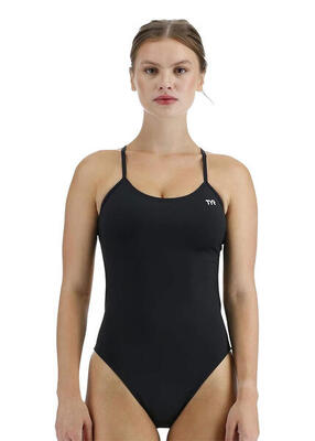 Costume da bagno TYR CutoutFit Durafast Elite Solid - Nero - Taglia 26