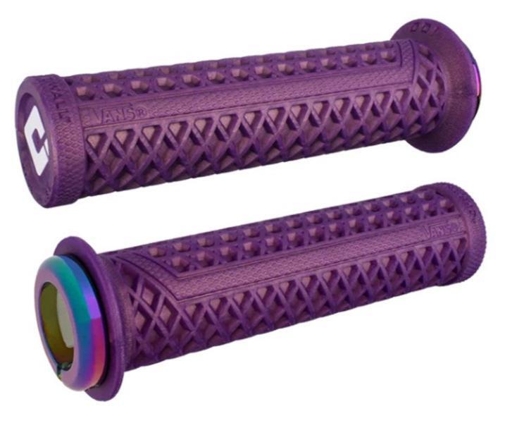ODI Mtb Bmx Vans V2.1 Lock On Grip Irid Purple With Oil Slick