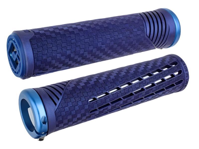 ODI Mtb Bmx Cf V2.1 Lock On Grip Sapphire / Blue With Matte Blue Clamp 135MM