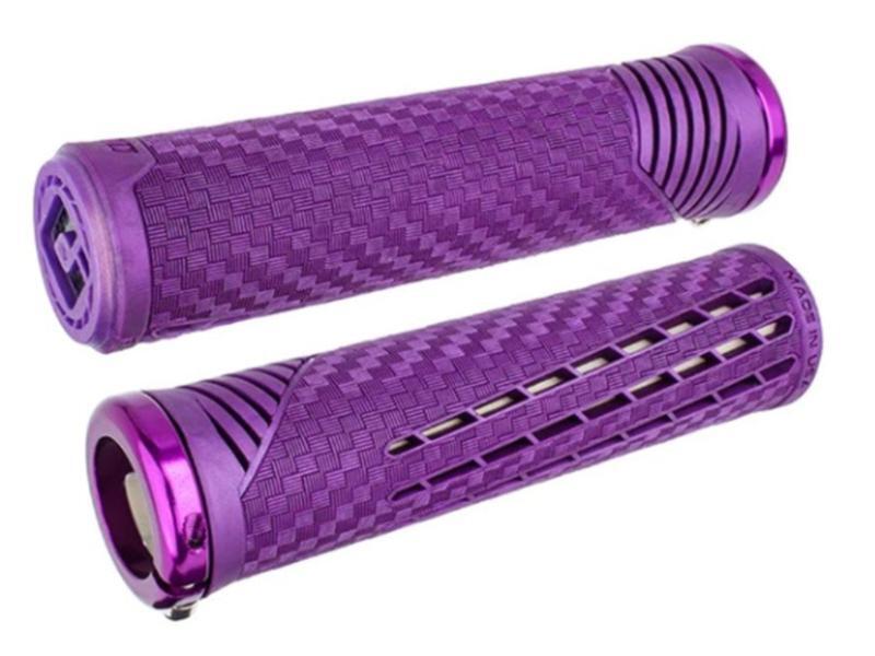ODI Mtb Bmx Cf V2.1 Lock On Grip Purple / Pearl With Purple Clamp 135MM