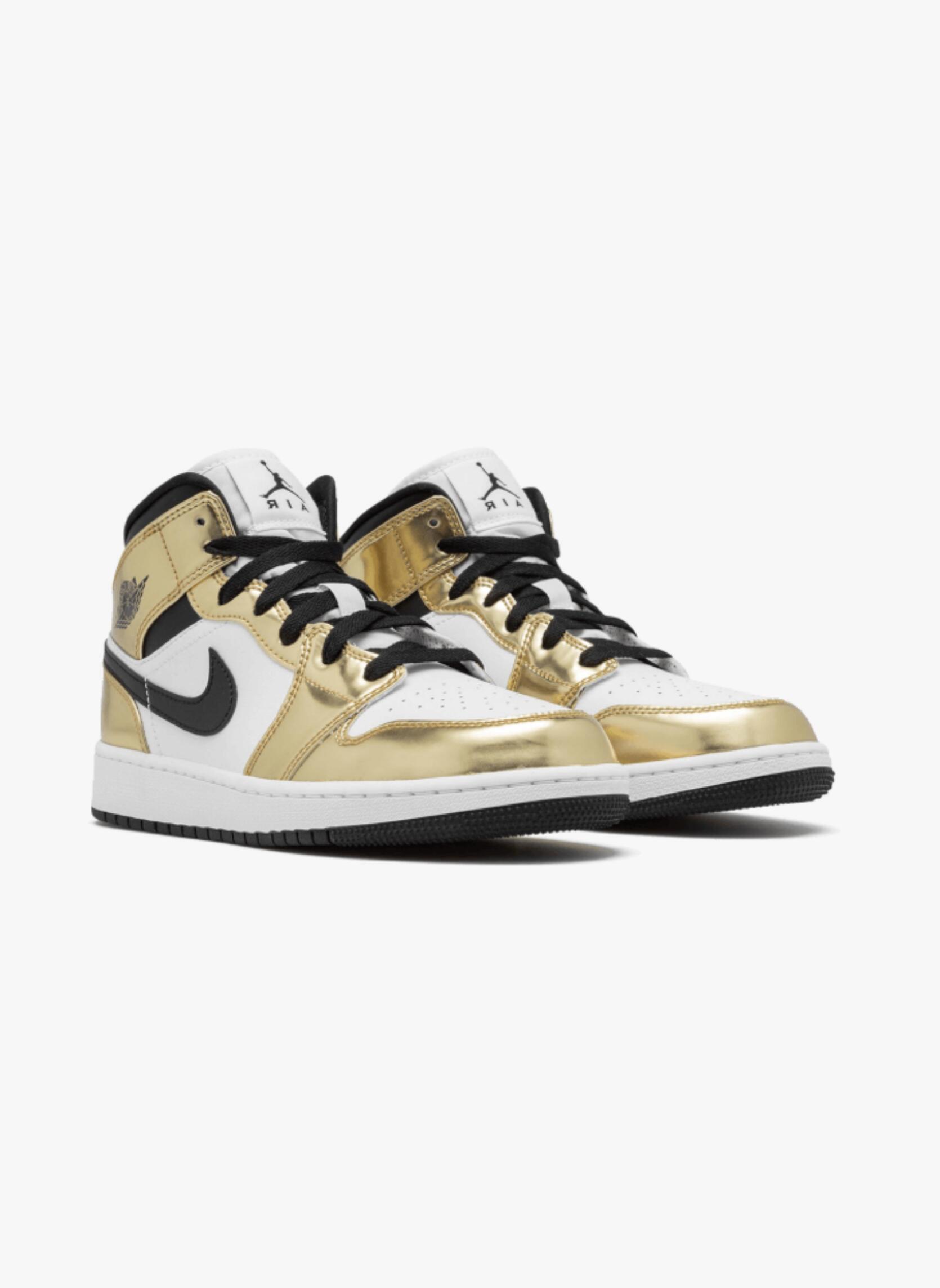 Air Jordan 1 Mid White Metallic Gold - Taille : 40 EU 4/5