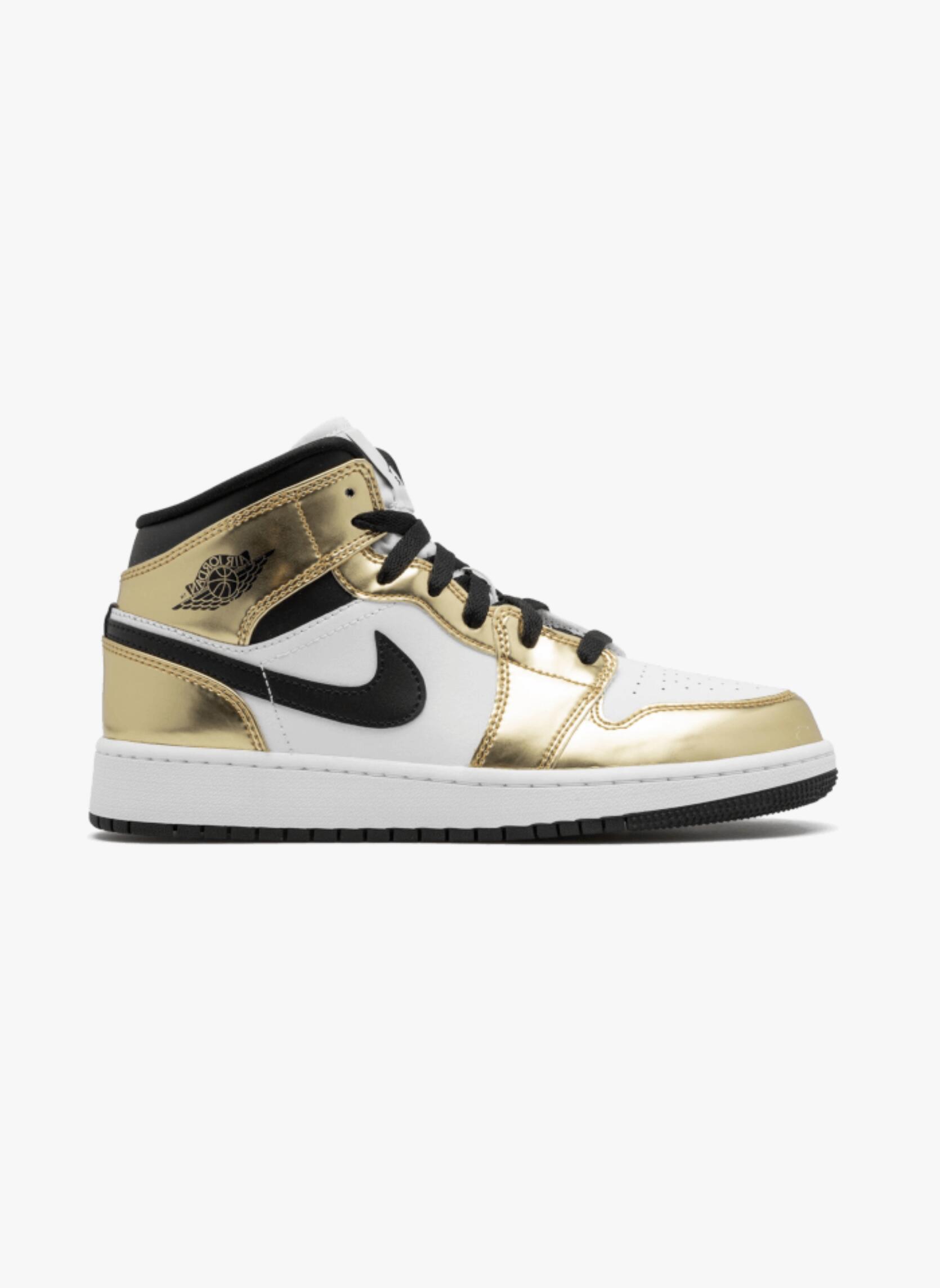 Air Jordan 1 Mid White Metallic Gold - Taille : 40 EU 3/5