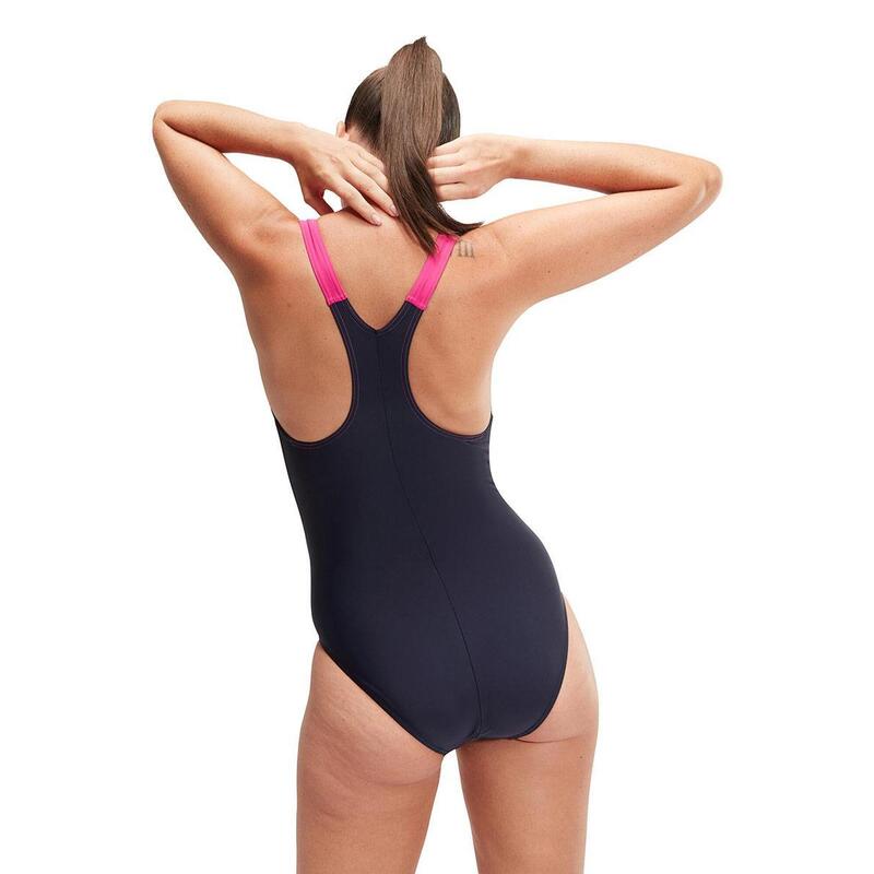 Maillot de bain Speedo HyperBoom Splice Racerback Bleu marine / Rose - Taille 30