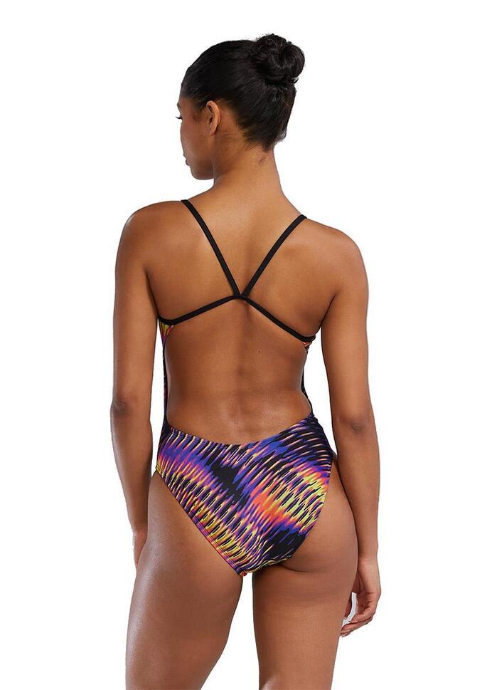 Strój Kąpielowy Tyr Evolved Cutoutfit – Limonkowy / Wielokolorowy - Rozmiar 28