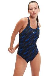 Maillot de Bain Speedo Femme Boom Allover Medalist Bleu / Noir