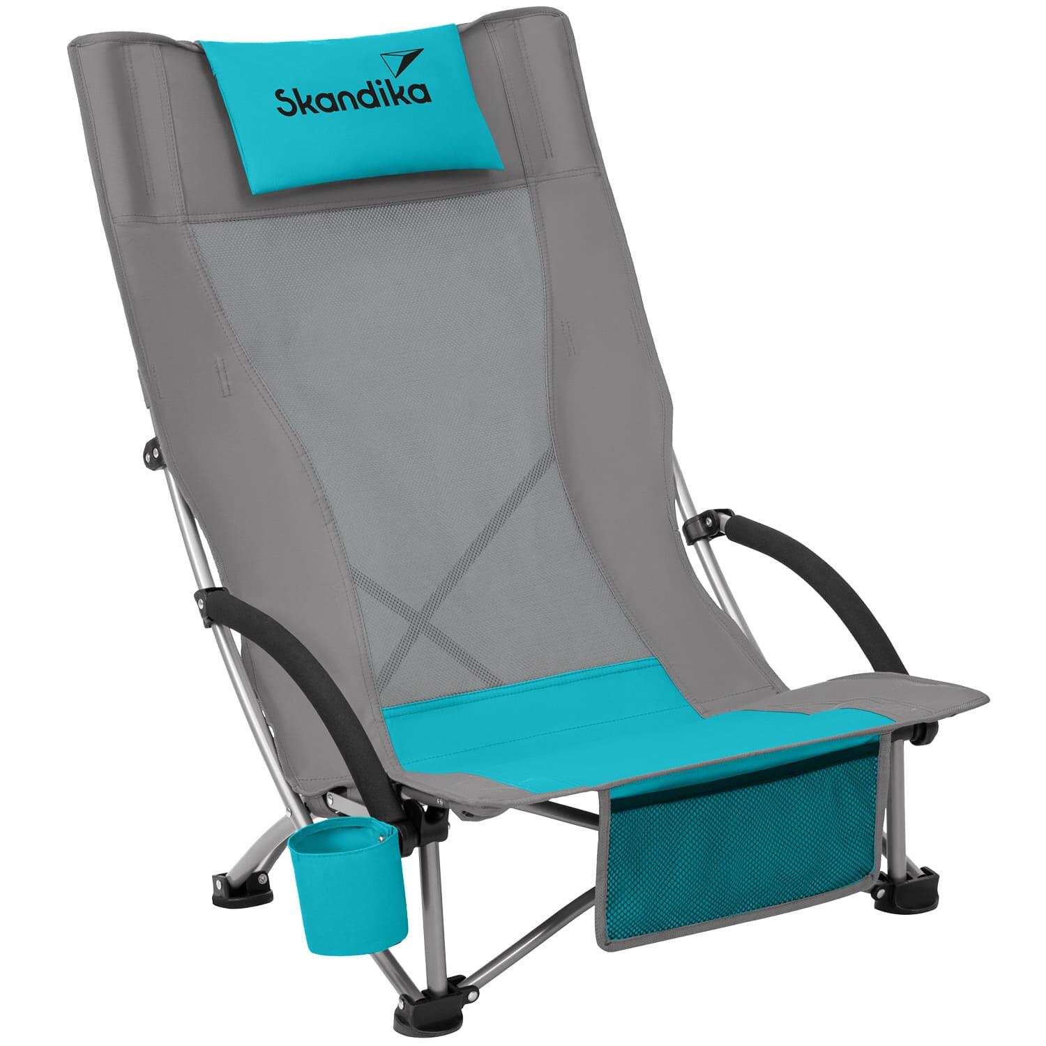 Skandika - Seconde Vie - Chaise De Plage Beach - Pliable - Max. 136 Kg - Sac De Transport - Chaise - Gris - Taille Unique - Decathlon