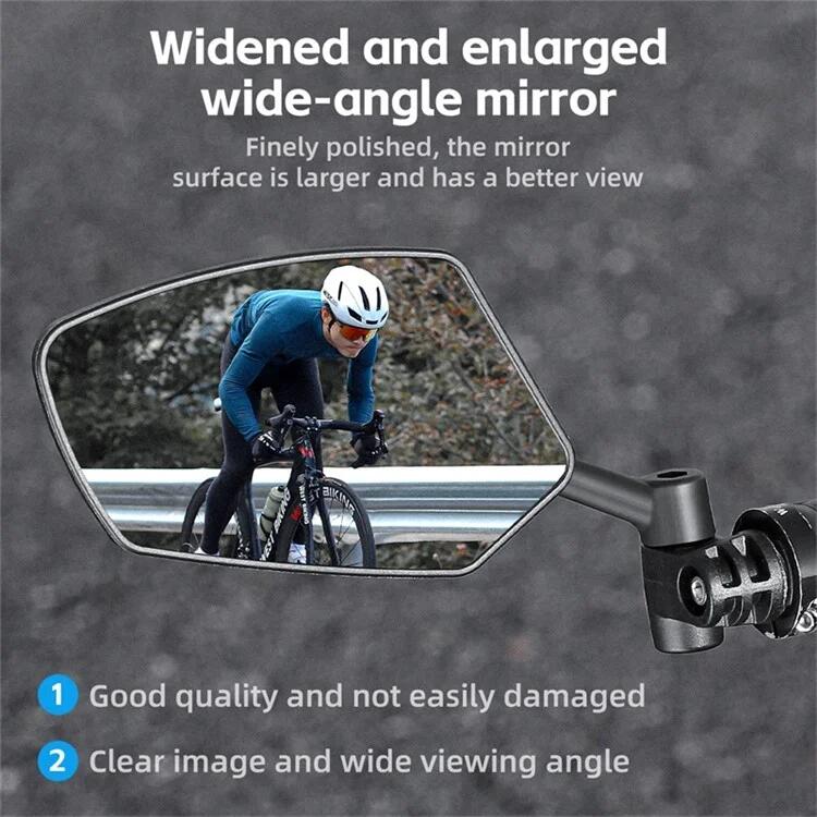 Rétroviseur de guidon de vélo rotatif – Miroir de sécurité 6/7