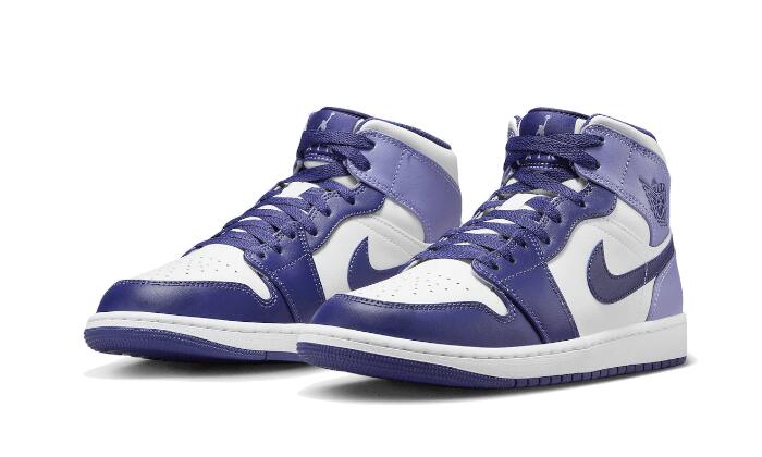 Scarpe - jordan 1 mid blueberry - bianco/viola chiaro 2/5