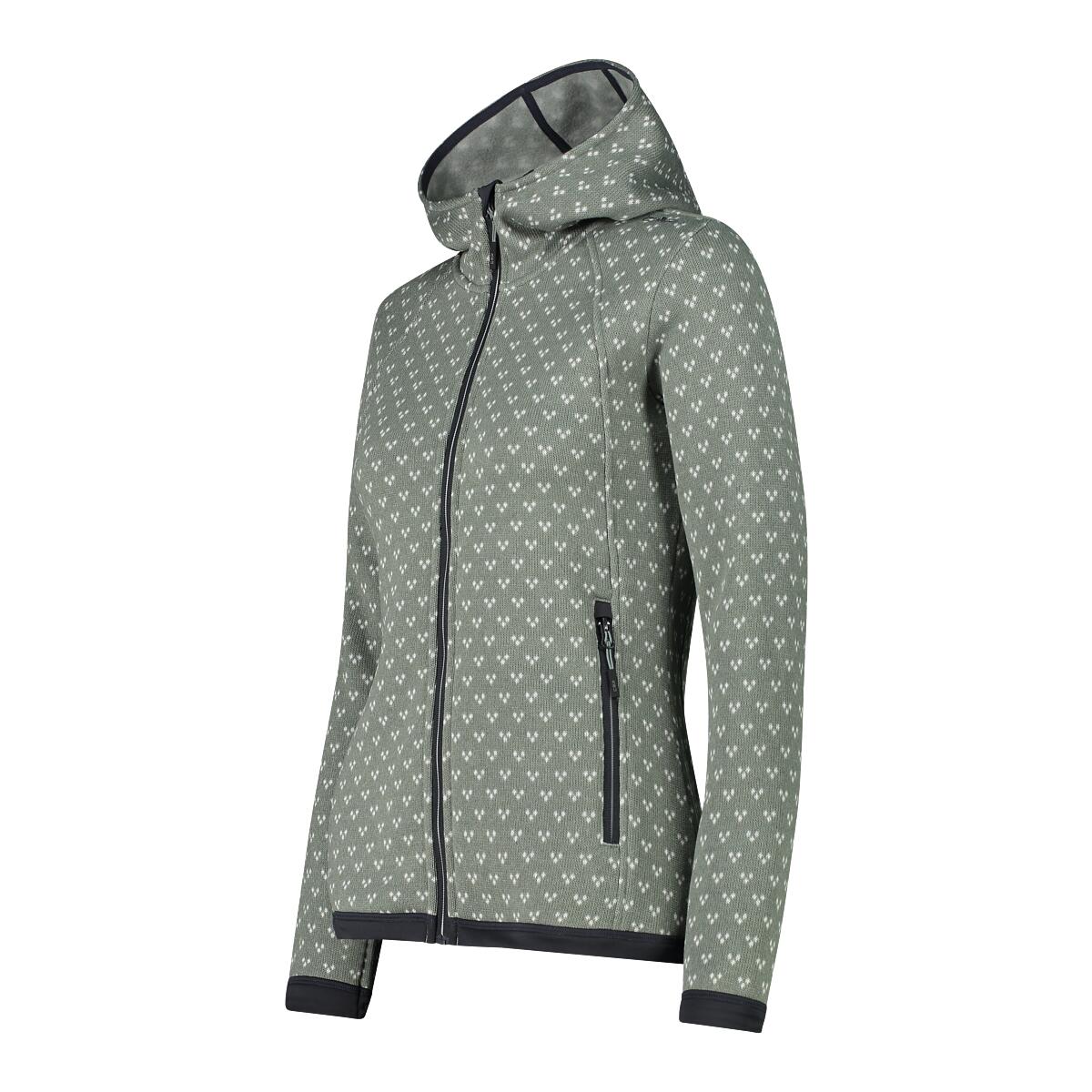 CMP Damen Fleecejacke Woman Jacket Fix Hood 34H2866 3/5