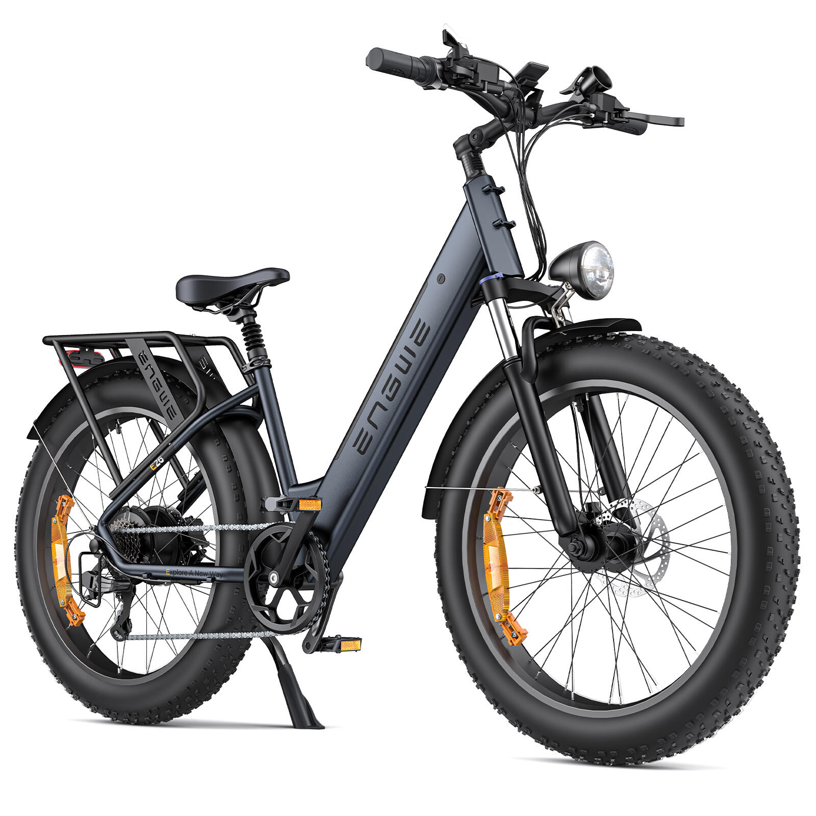 Bicicletă electrică ENGWE E26 ST, anvelope 26×4.0 all-terrain, autonomie 140 km