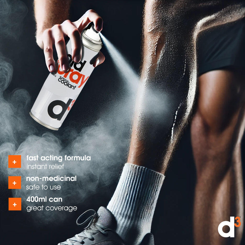 D3 Ghiaccio Spray 400 ml Refrigerante per Traumi Sportivi in Bomboletta Pressuri 4/4