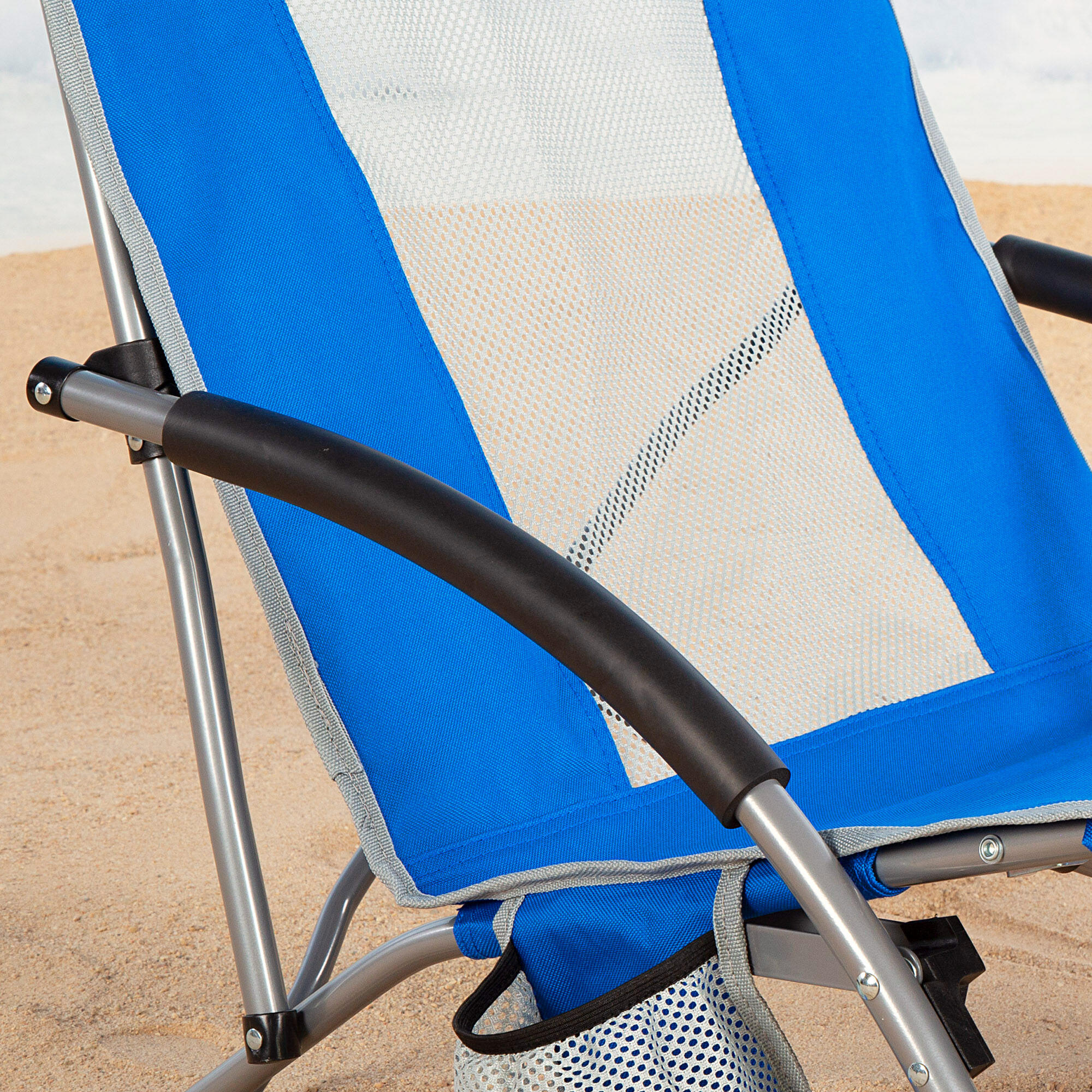 Aktive Pack De 2 Chaises De Plage Pliantes 48x48x75 Cm Multicolore 5 Positions Avec Coussin Et Poches 96209331 Aktive Pack De 2 Chaises De Plage Pliantes 48x48x75 Cm Multicolore 5 Positions Avec Coussin Et Poches 96209331