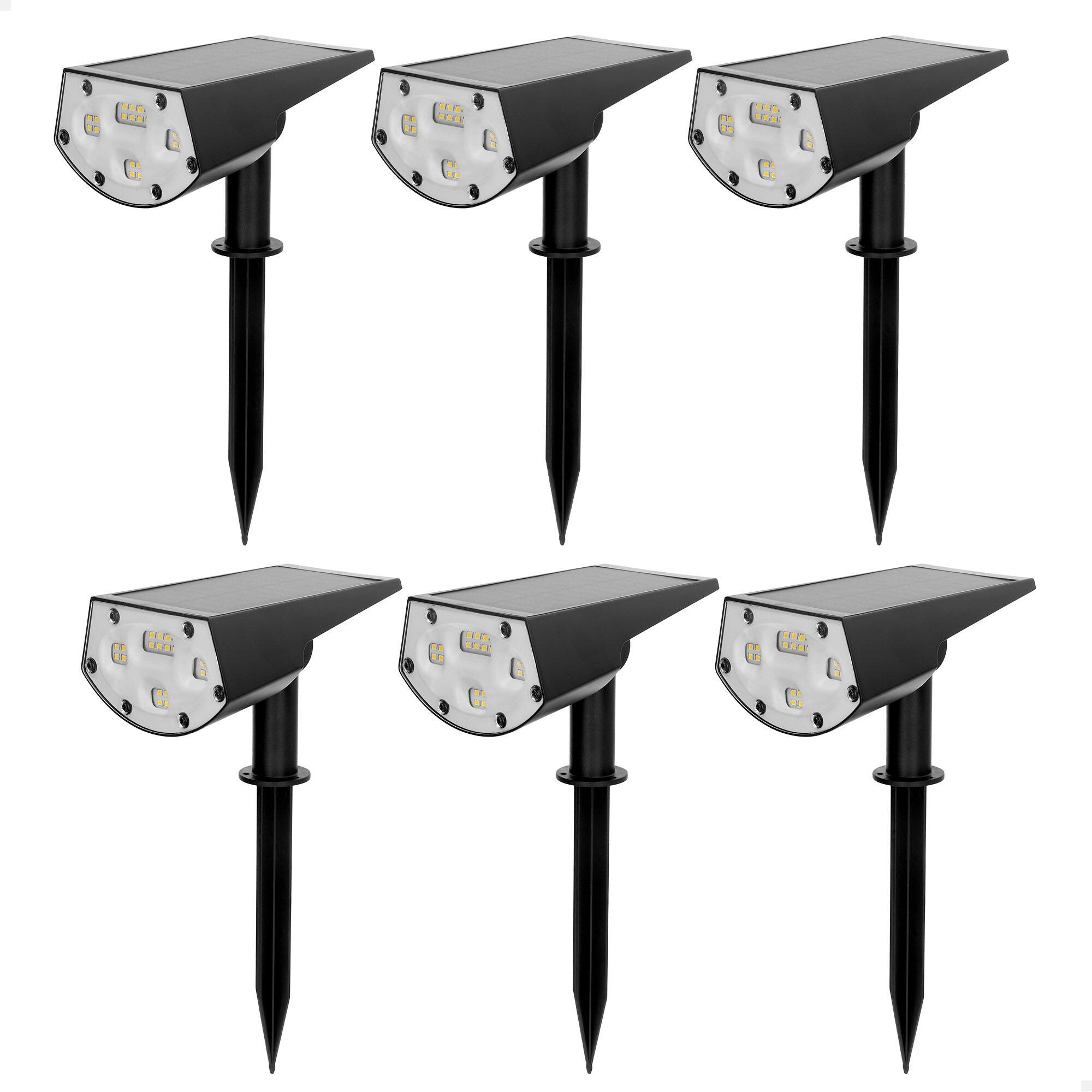 Aktive conjunto de 6 faróis solares led 5-10 lumens 2 em 1