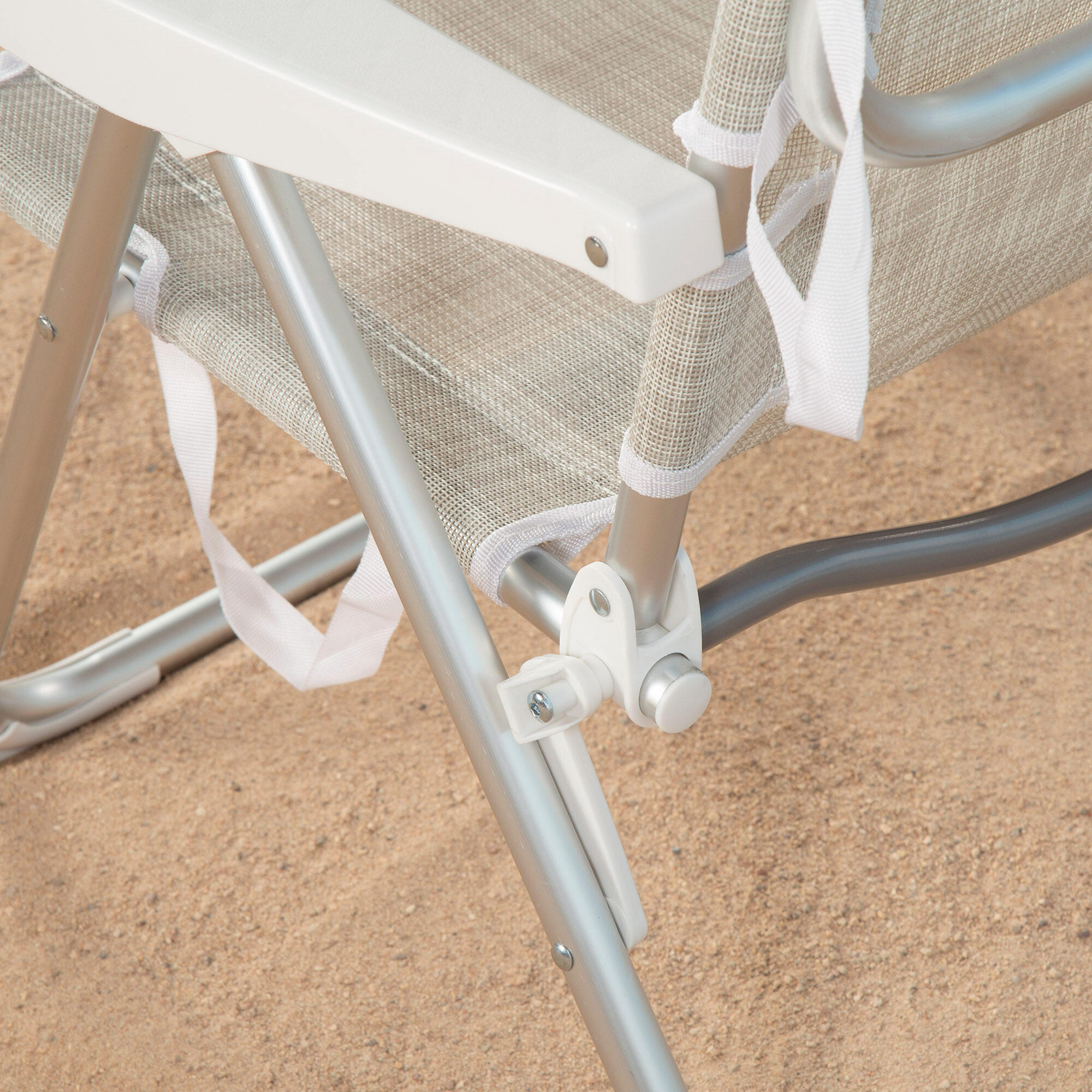 Aktive Confezione da 2 sedie da spiaggia 48x60x90 cm beige 5 posizioni 6/7
