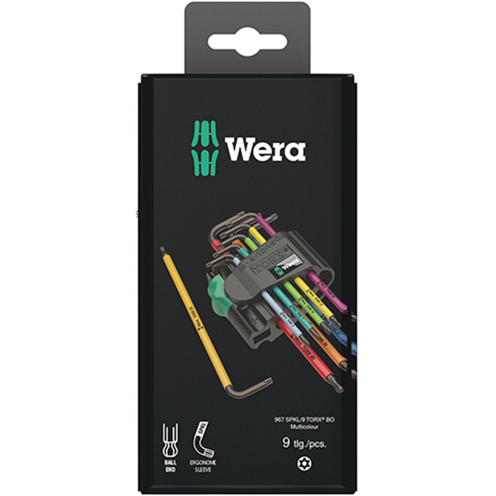 WERA Set di chiavi a brugola metriche Wera BlackLaser-967/9 TORX BO Multicolour