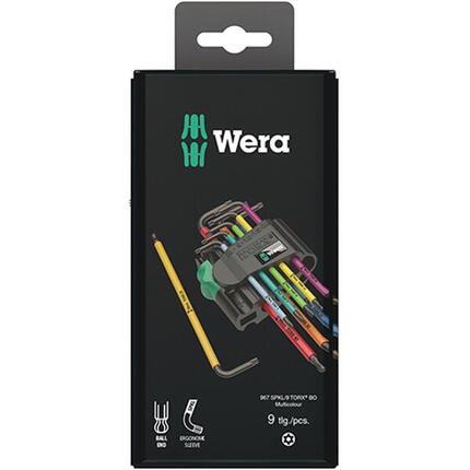 Juego de llaves allen métricas Wera BlackLaser-967/9 TORX BO Multicolour