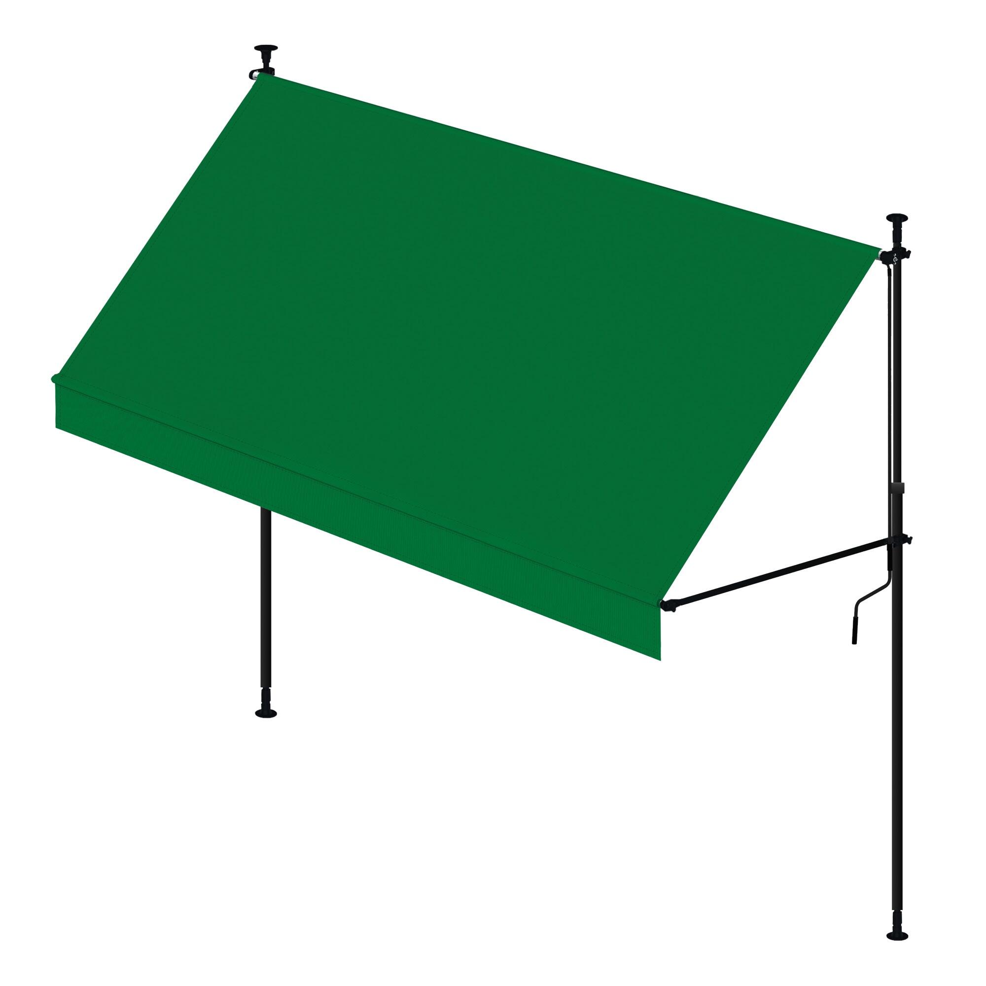 Toldo ajustável sem perfuração cityline verde - 3x1,2m - proteção uv