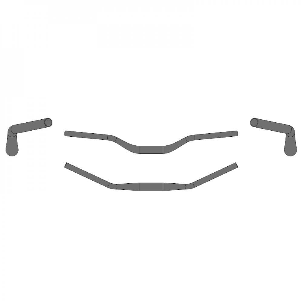 Stuur Bar 50 Comfort ø31.8mm 50mm rise 2/3