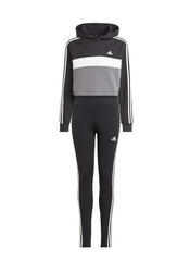 Survêtement adidas Tiberio 3 bandes enfants noir/blanc/gris