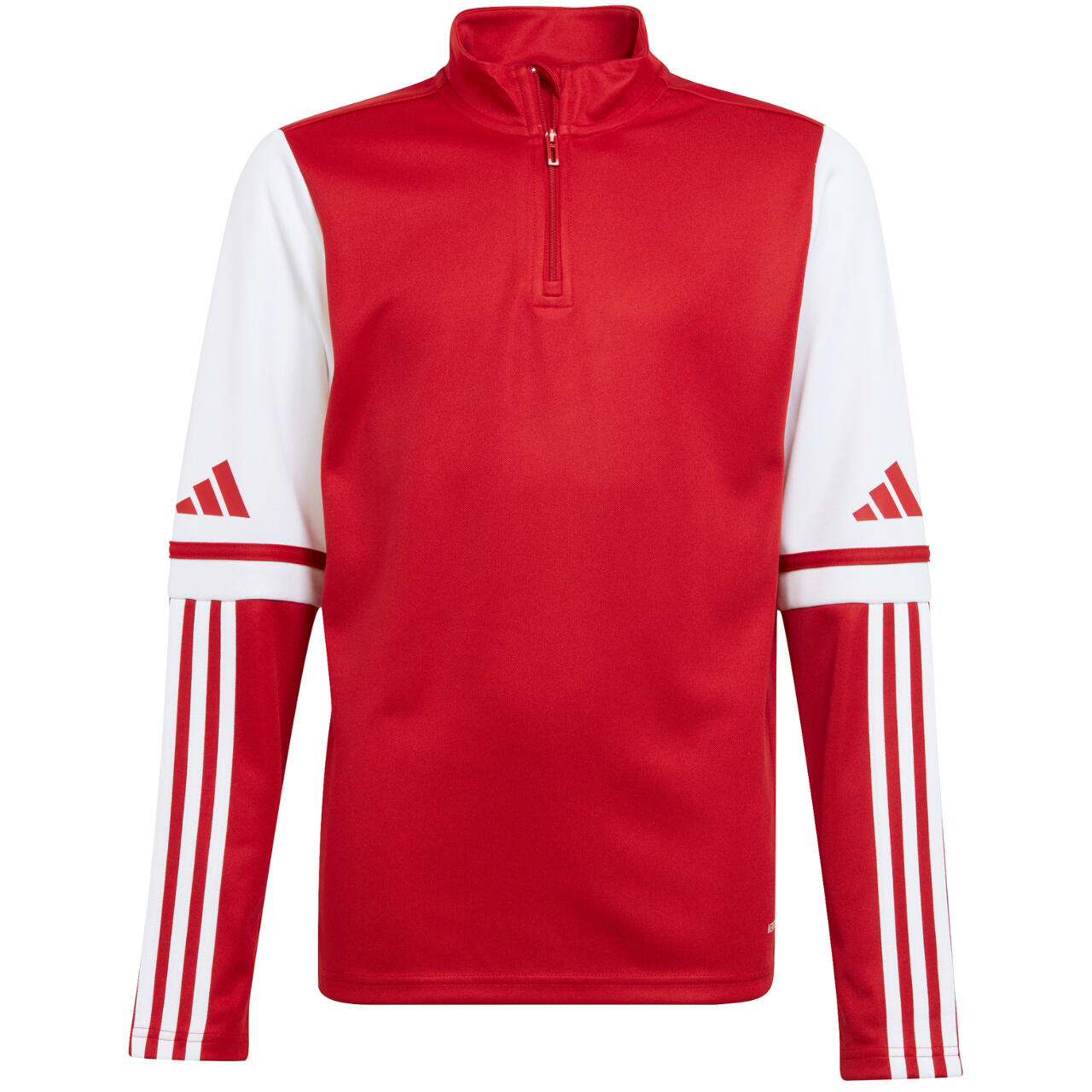 Edző pulóver adidas félcipzáras piros-fehér 2/6