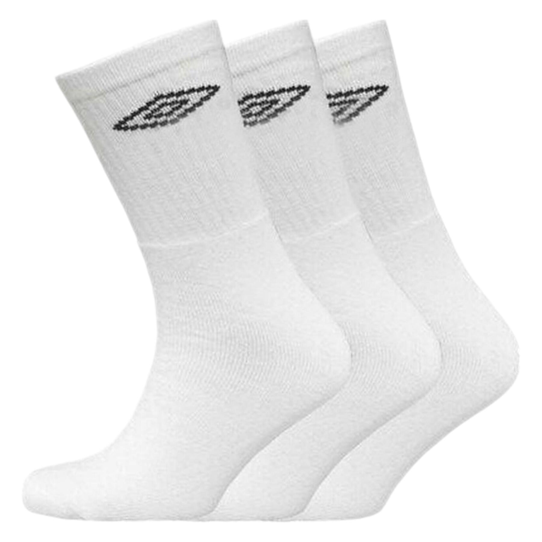 UMBRO UMBRO Mens Socks 3 Pairs Lightweight Cotton Boots Ladies Work Sports Crew Sock