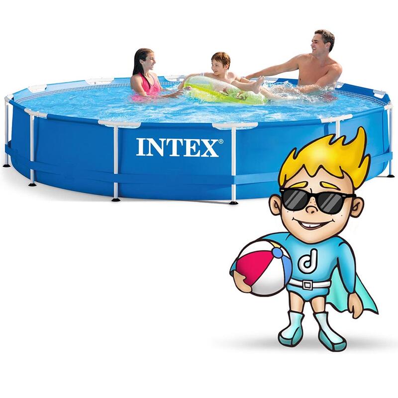 Piscina gradina cadru metalic 366x76 Intex + pompa