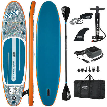 Aqua Marina Pure Air Tropic 330 cm aufblasbares SUP Board + PBG 6 12V Pumpe