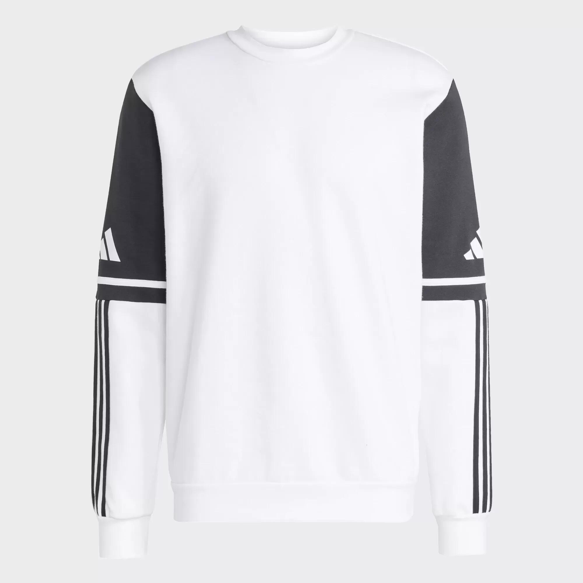 Adidas - Felpa Girocollo Uomo ( Fleece) Adidas Bianco - Pull - Blanc|noir - Decathlon
