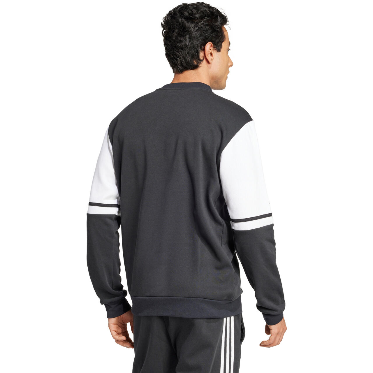 Felpa girocollo uomo ( fleece) adidas nero 3/7