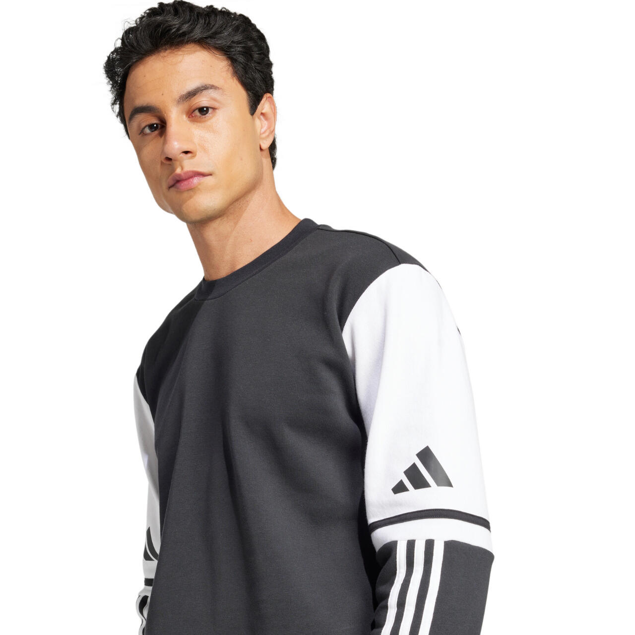 Felpa girocollo uomo ( fleece) adidas nero 4/6