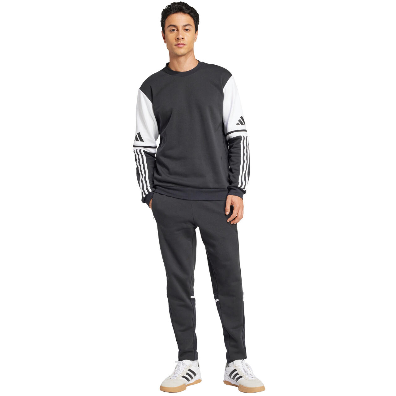 Felpa girocollo uomo ( fleece) adidas nero 6/6