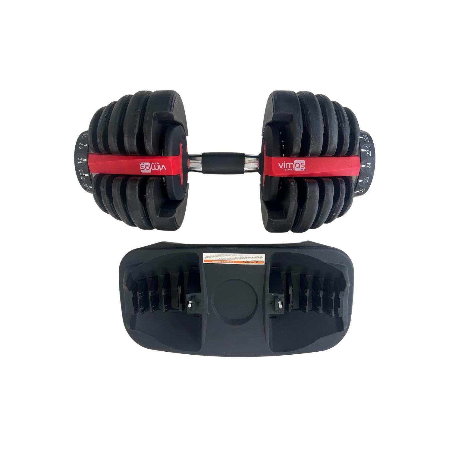 CONJUNTO DE HALTERES AJUSTÁVEIS DE 2,5 A 24 Kg. 5/6