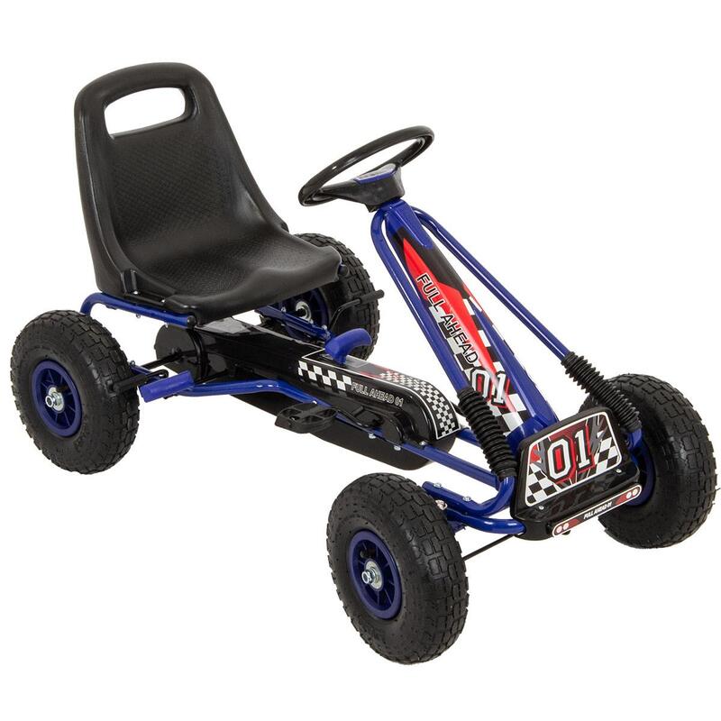 Gokart Enero z regulowanym siedziskiem i gumowymi oponami