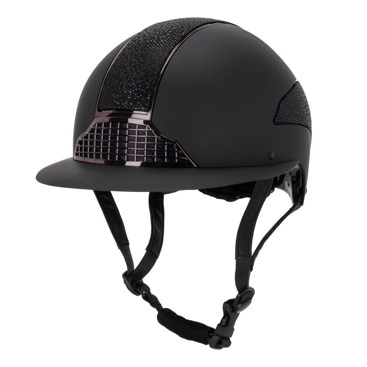 QHP QHP Paardrijcap Detroit Polo Visor - Zwart