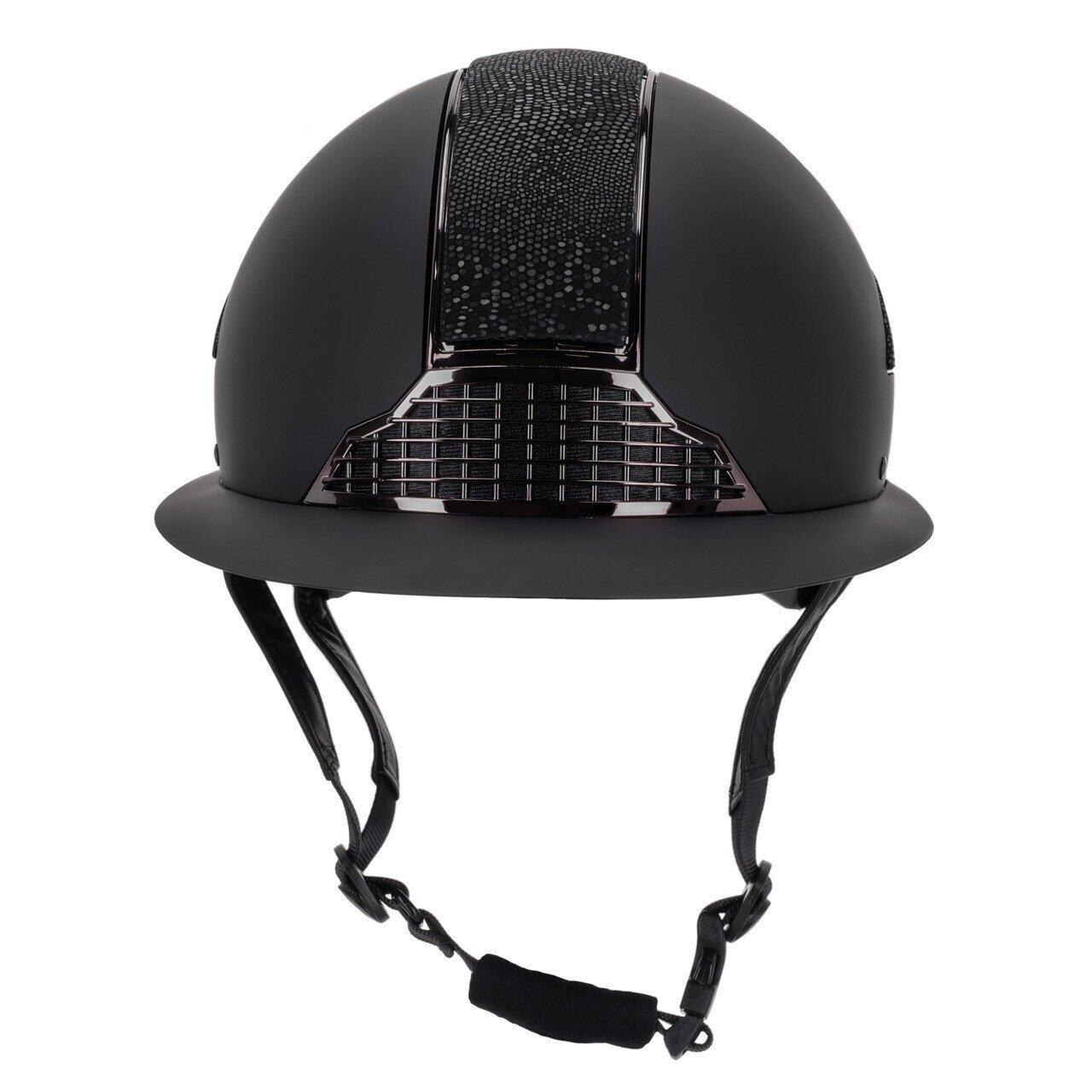 QHP Paardrijcap Detroit Polo Visor - Zwart 3/6