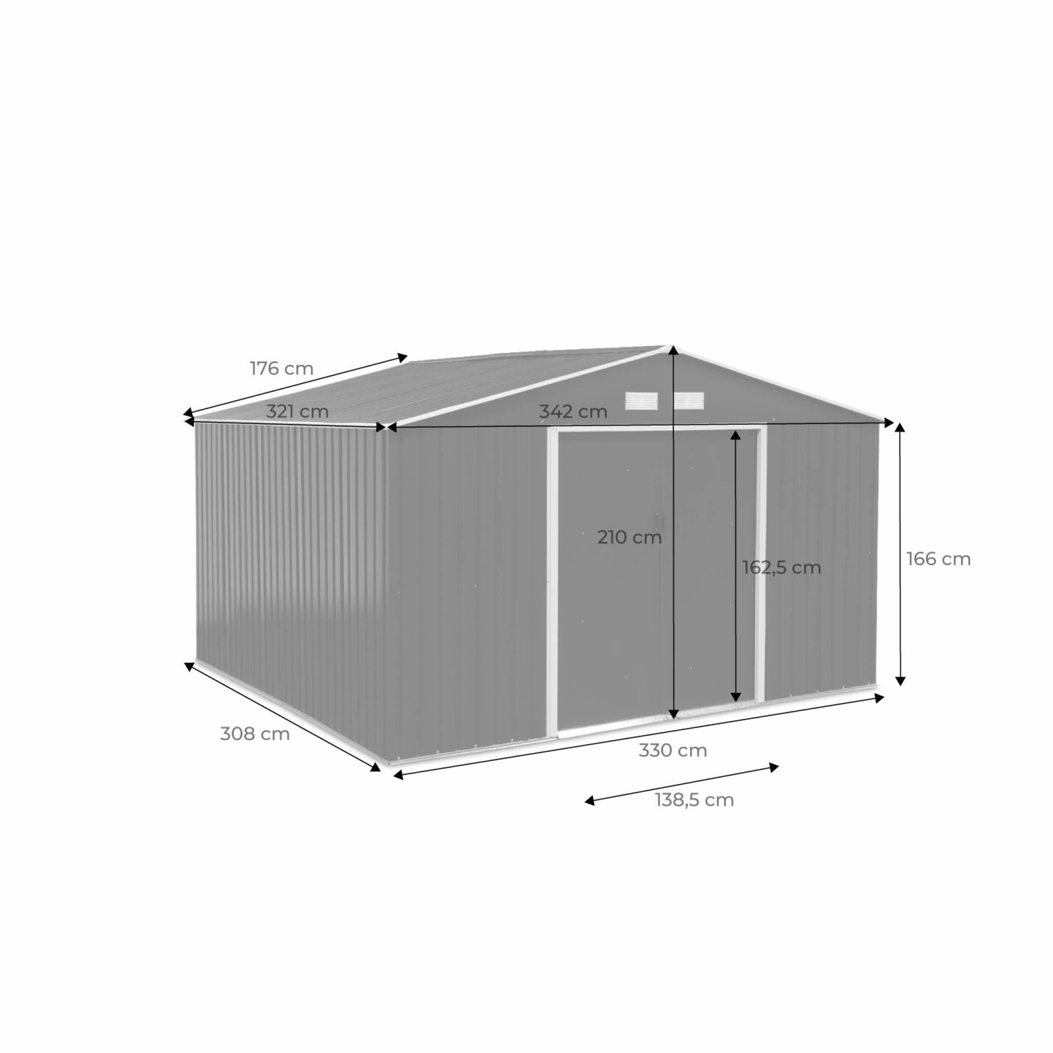 Caseta de jardín, 10.85m², Antracita 6/6