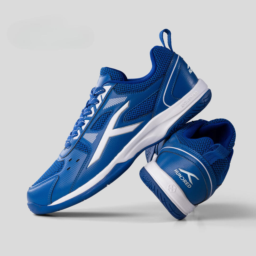 HUNDRED Raze Badminton Schuhe für Herren (Blau/Weiß, EU 44/UK 10/US 11) 4/7
