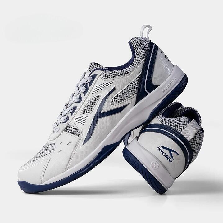 Hundred RAZE Badminton Schuh (Weiß/Navy Blau, UK 9/US 10/EU 43) 4/7