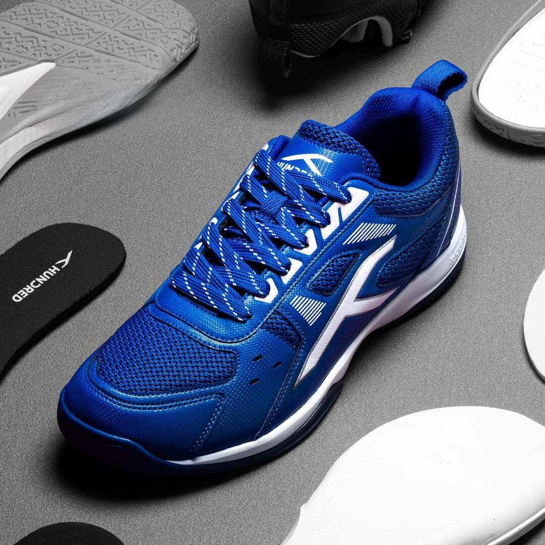 HUNDRED Raze Badminton Schuhe für Herren (Blau/Weiß, EU 44/UK 10/US 11) 2/7