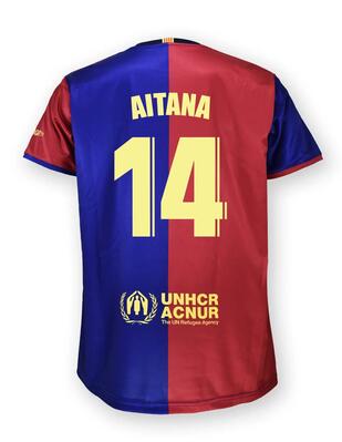 Fc barcelona 24-25 premium thuisshirt voor supporters, replica