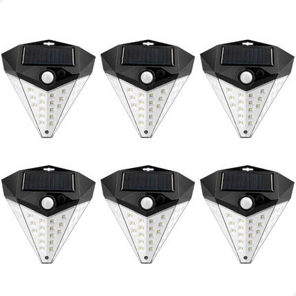 Pack 6 appliques solaires LED Aktive détecteur, 80 lm