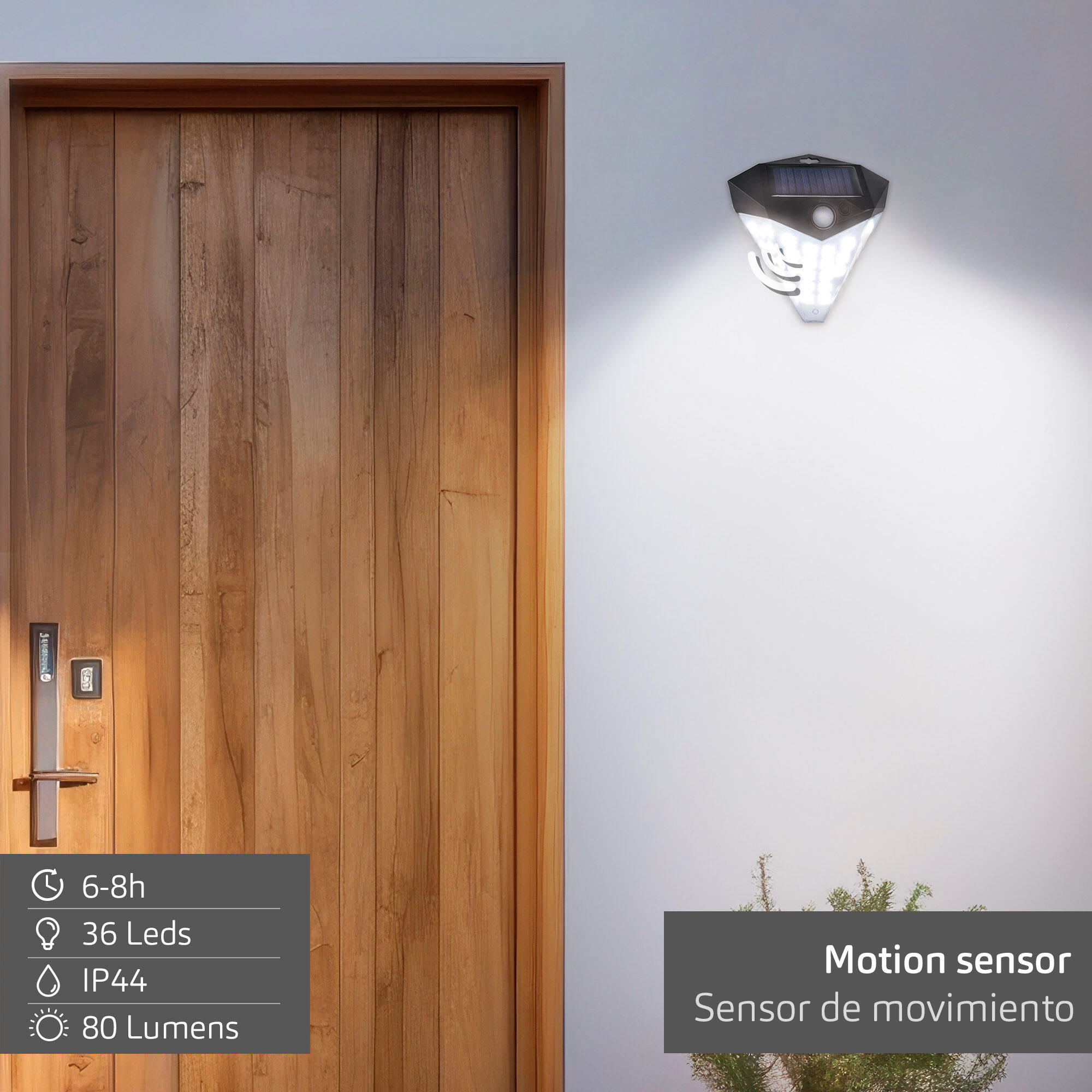Pack 6 appliques solaires LED Aktive détecteur, 80 lm 3/7